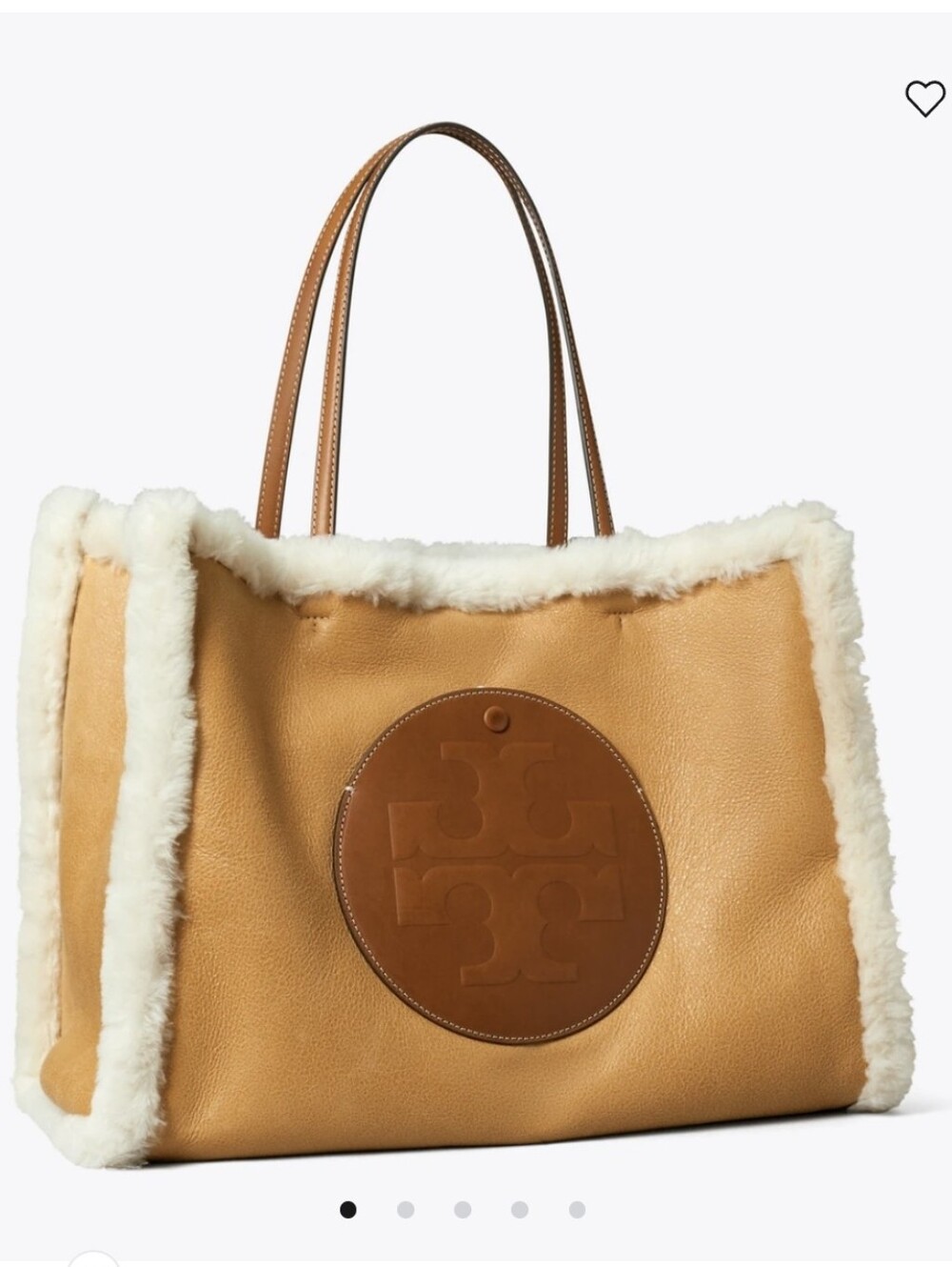Tory Burch Ella Shearling Tote with Zipper Pouch